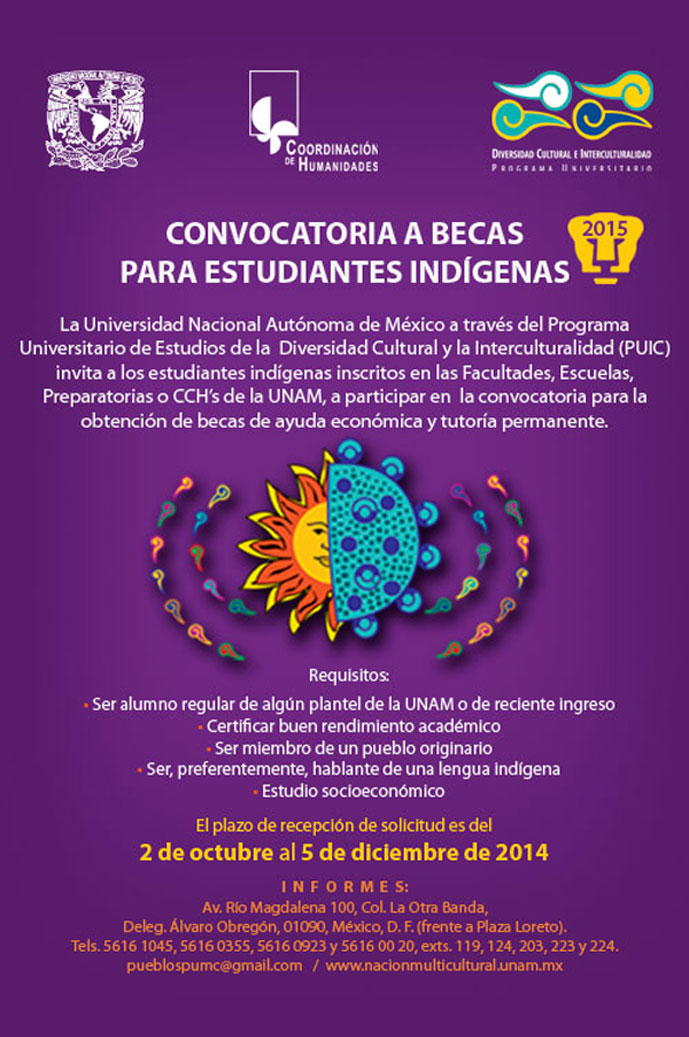 Convocatoria para estudiantes indígenas 2015