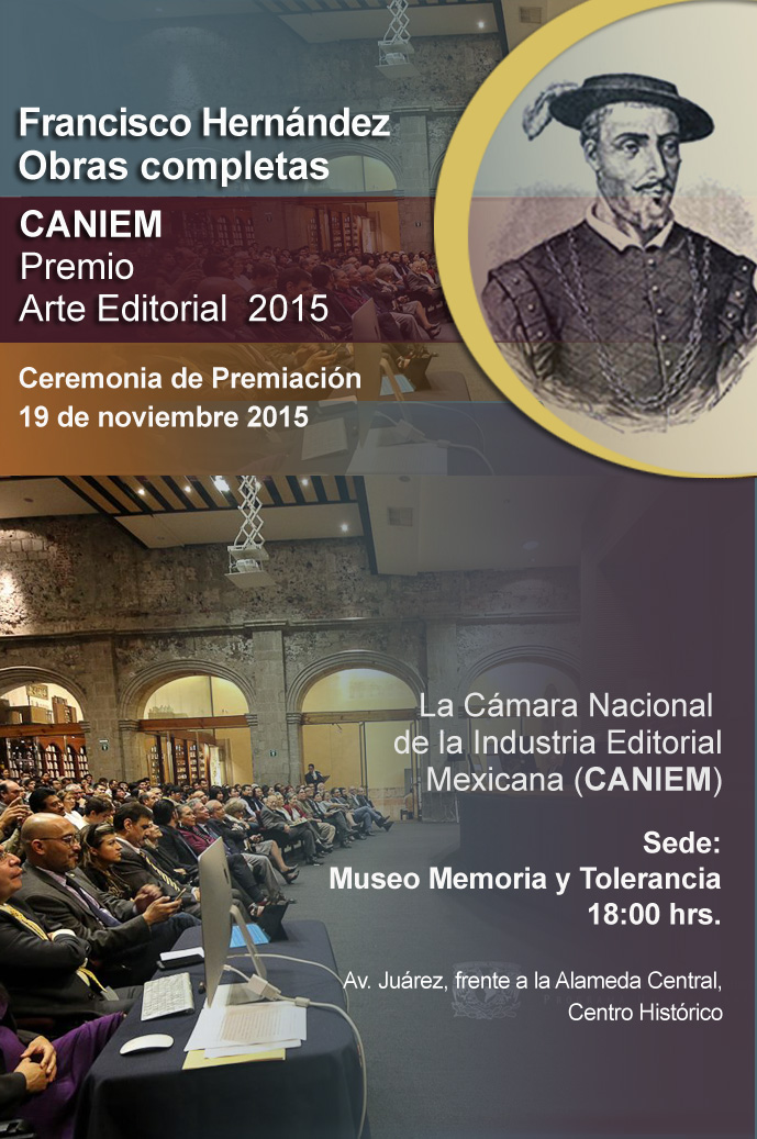 Premio Editorial 2015. Obras completas de Francisco Hernandez