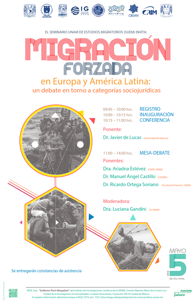 Conferencia y mesa-debate: migración forzada en Europa y América Latina: un debate en torno a categorías sociojurídicas