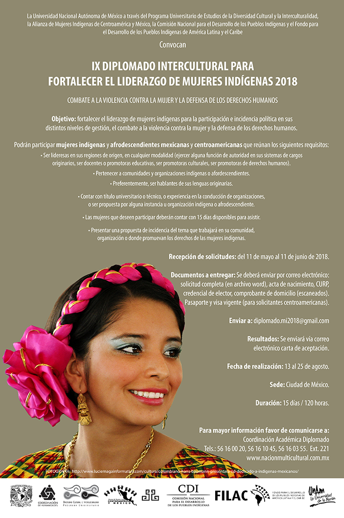 IX Diplomado intercultural para fortalecer el liderazgo de mujeres indígenas 2018