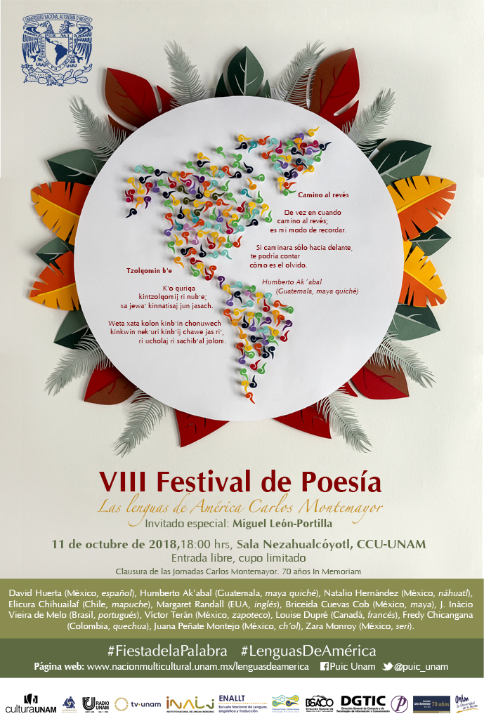 VIII Festival de Poesía Las Lenguas de América. Carlos Montemayor