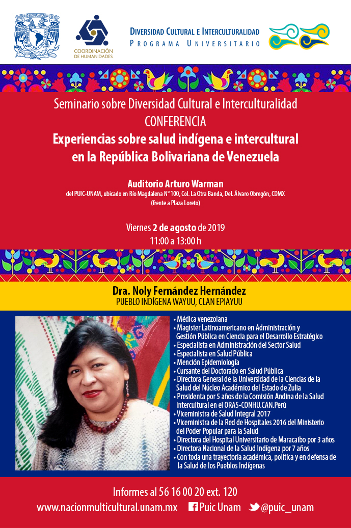 Conferencia experiencias sobre salud indígena e intercultural en la República Bolivariana de Venezuela