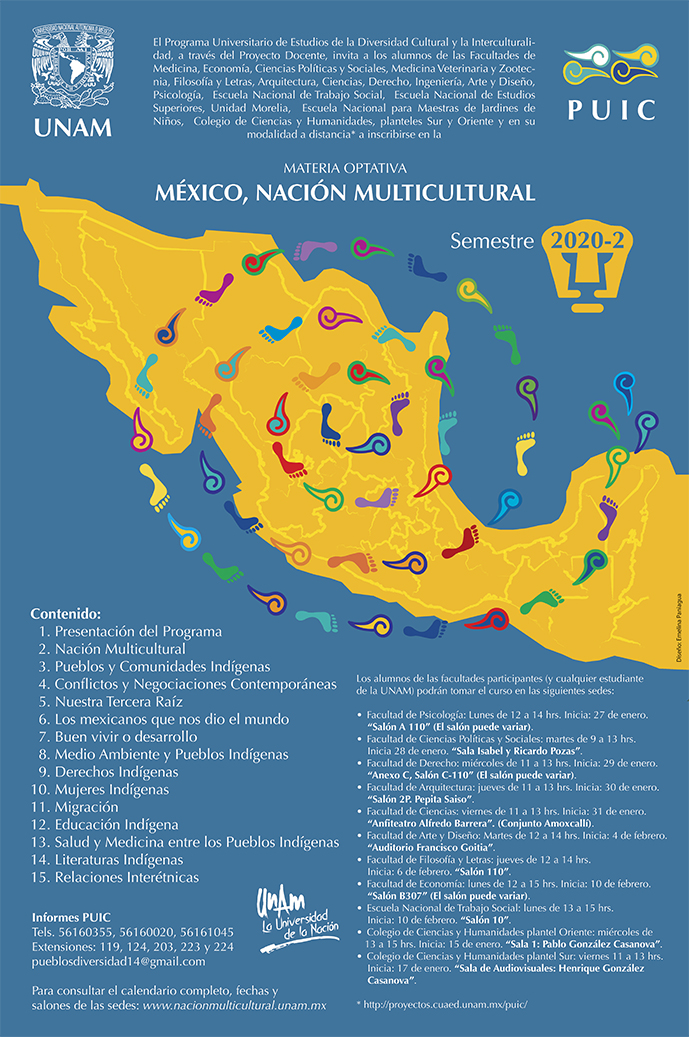 Cartel - Materia optativa México, Nación Multicultural. Semestre 2020-2