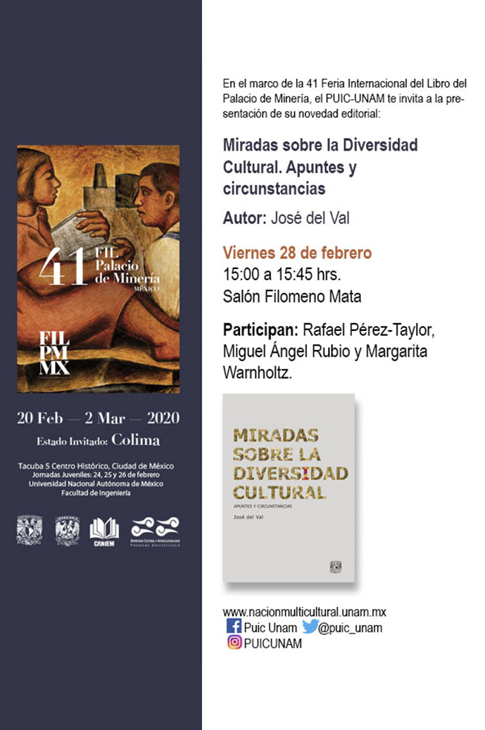 Presentación del libro Miradas sobre la Diversidad Cultural en la XXXXI Feria Internacional del Libro del Palacio de Minería
