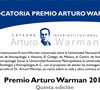 Cartel - Premio Arturo Warman 2014. Quinta edición